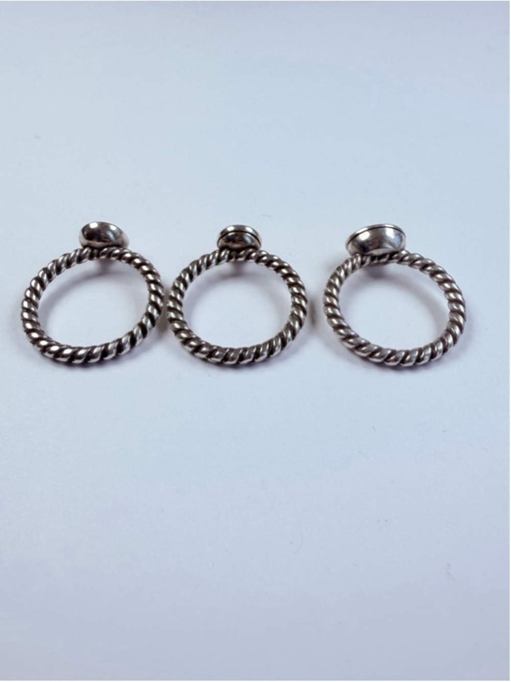 Brighton Monte Carlo Palu Gold & Silver Triple 3 Set Stacking Cable Rings - Picture 6 of 7